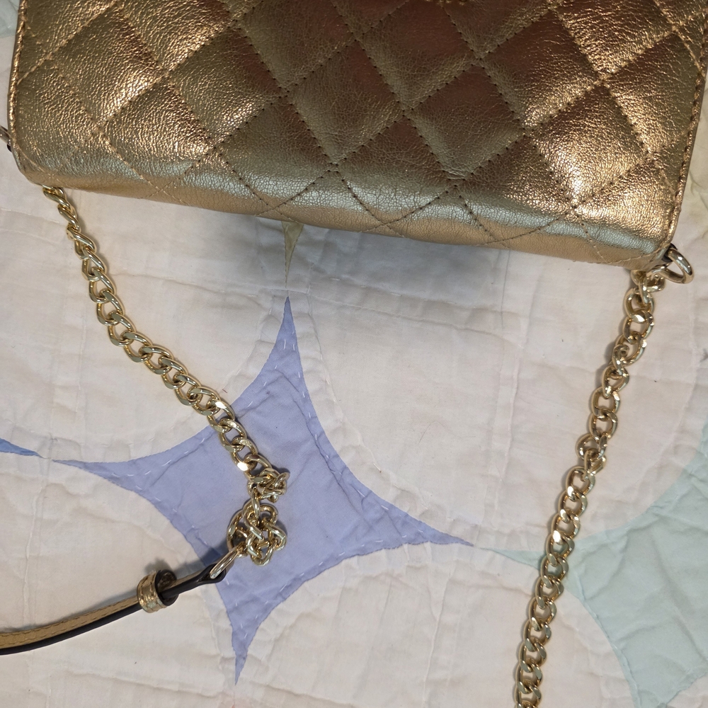 Michael Kors Gold Quilted Women's Bag - Picture 5 of 9